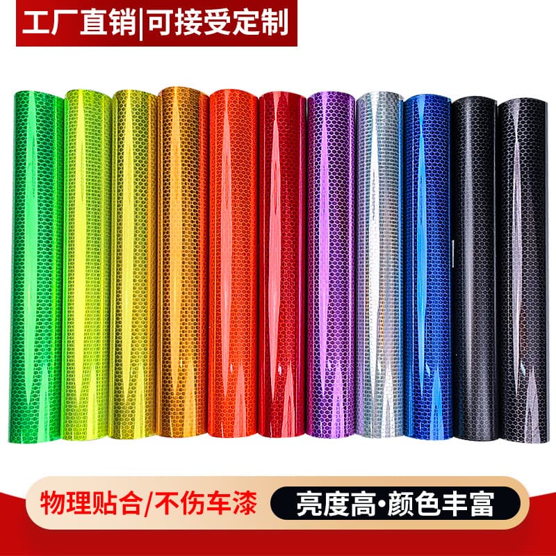 Cross-Border New Product Car Chameleon Headlight Film Tail Light Film Color Change Film Honeycomb Laser Rainbow Motorcycle Headlight
