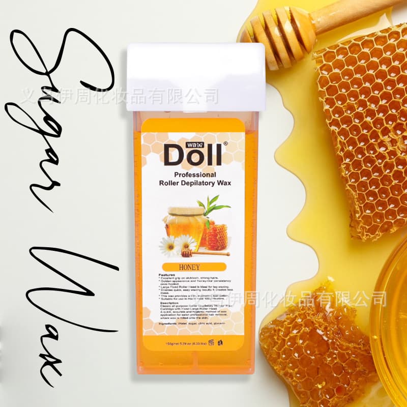 Cross-border export DollWax 150g rolling ball wax sugar wax stick wax hair removal wax washable water-based beeswax beauty salon