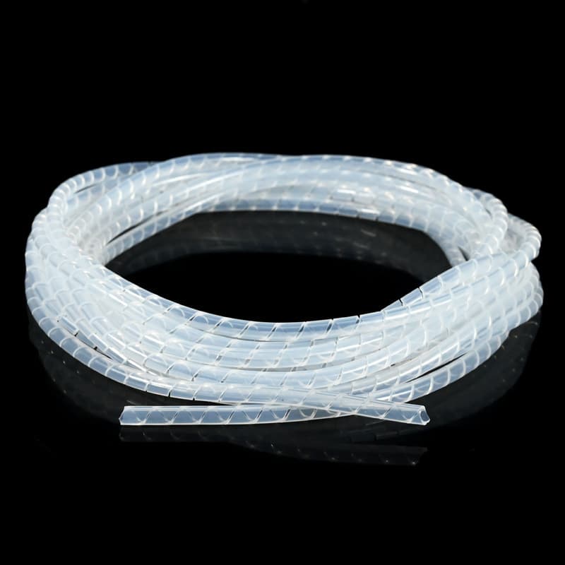 Transparent Silicone Wire Wrap Cable Organizer Tube Protective Spiral Fiber Sleeve Soft Silicone Hose Rubber