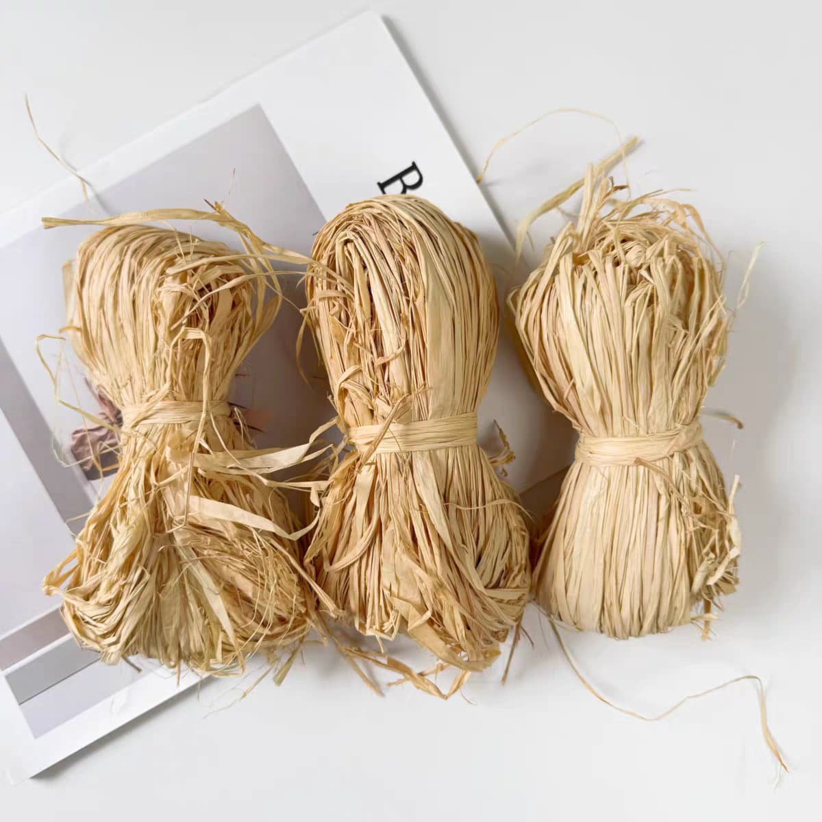 Natural raffia 30g50g100g per bunch of flowers packaging bouquet binding straw rope handmade DIY raffia
