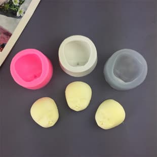 DIY Face Mold Doll Face Silicone Mold for Fondant Cake, Chocolate, Gypsum, Clay, Aromatherapy Decoration Mold