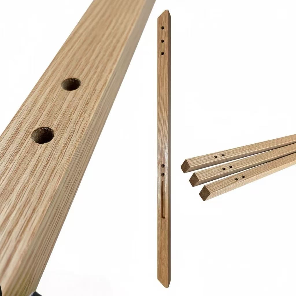 Wood handrail production, red oak solid material CNC, hardware accessories for installation, surface clear beech finish