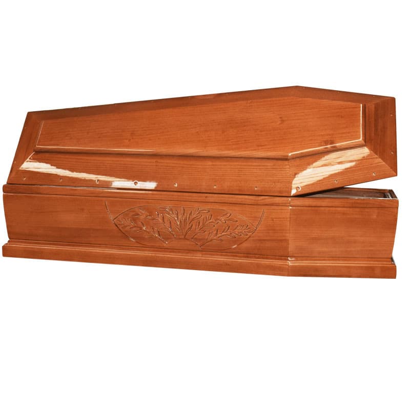 European-style Wooden Coffins, Solid Wood Caskets for Export, Funeral Supplies, Paulownia Wood Solid Coffins Available