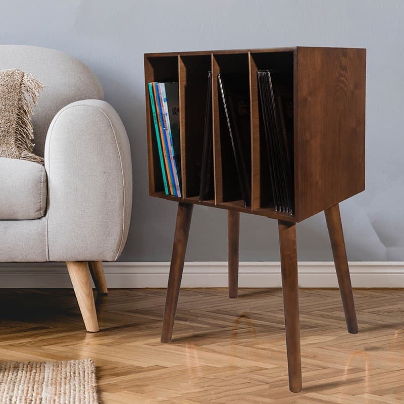 Vinyl Record Storage Rack Storage Box Turntable LP Record Cabinet Solid Wood Vinyl Record Shelf