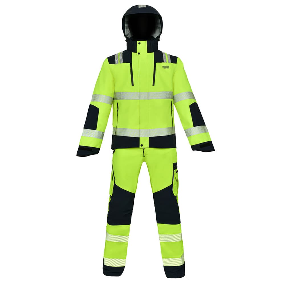 Fluorescent Duty Workwear Waterproof Labor Protective Suit Reflective Jacket Pants Flood Emergency Rescue Set