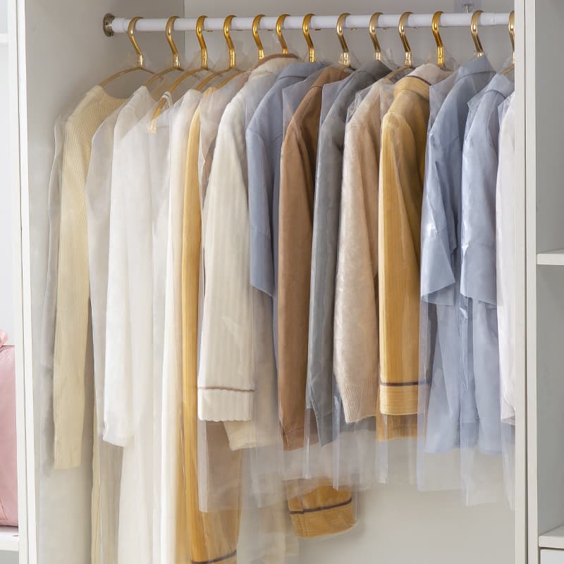 Home Hanging Garment Bag Dust Cover for Dry Cleaners, Transparent Clothes Storage Hanging Bag