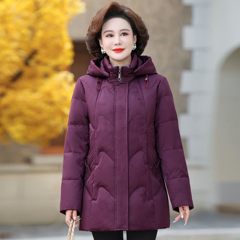 2025 New Style Mother's Down Jacket Women's Long Thickened Middle-Aged and Elderly Grandma Winter Wear Plus Size Casual Coat Winter Clothes