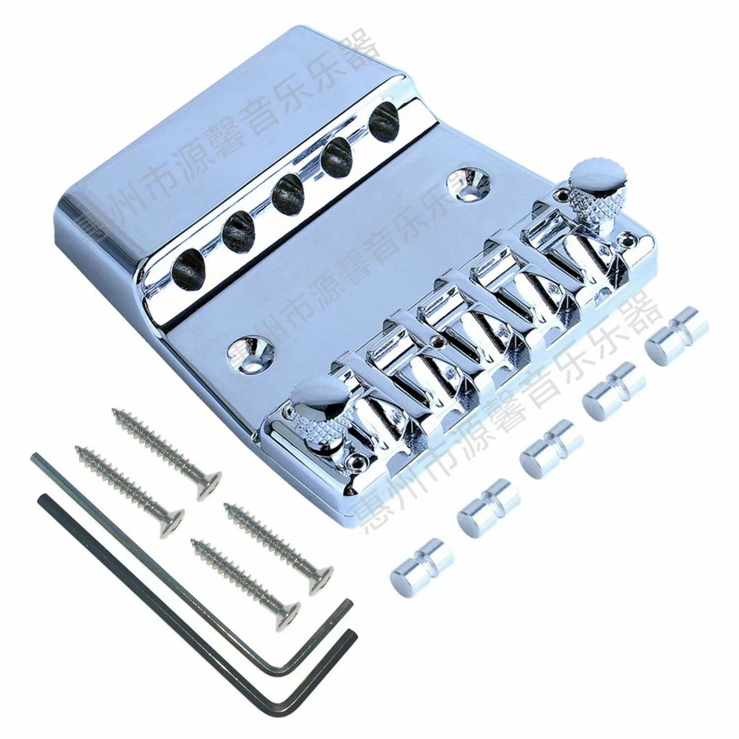 Yuanxin Electric Guitar Bass 5-String Bridge Tailpiece Bass String Bridge Bottom Saddle Bass String Retainer