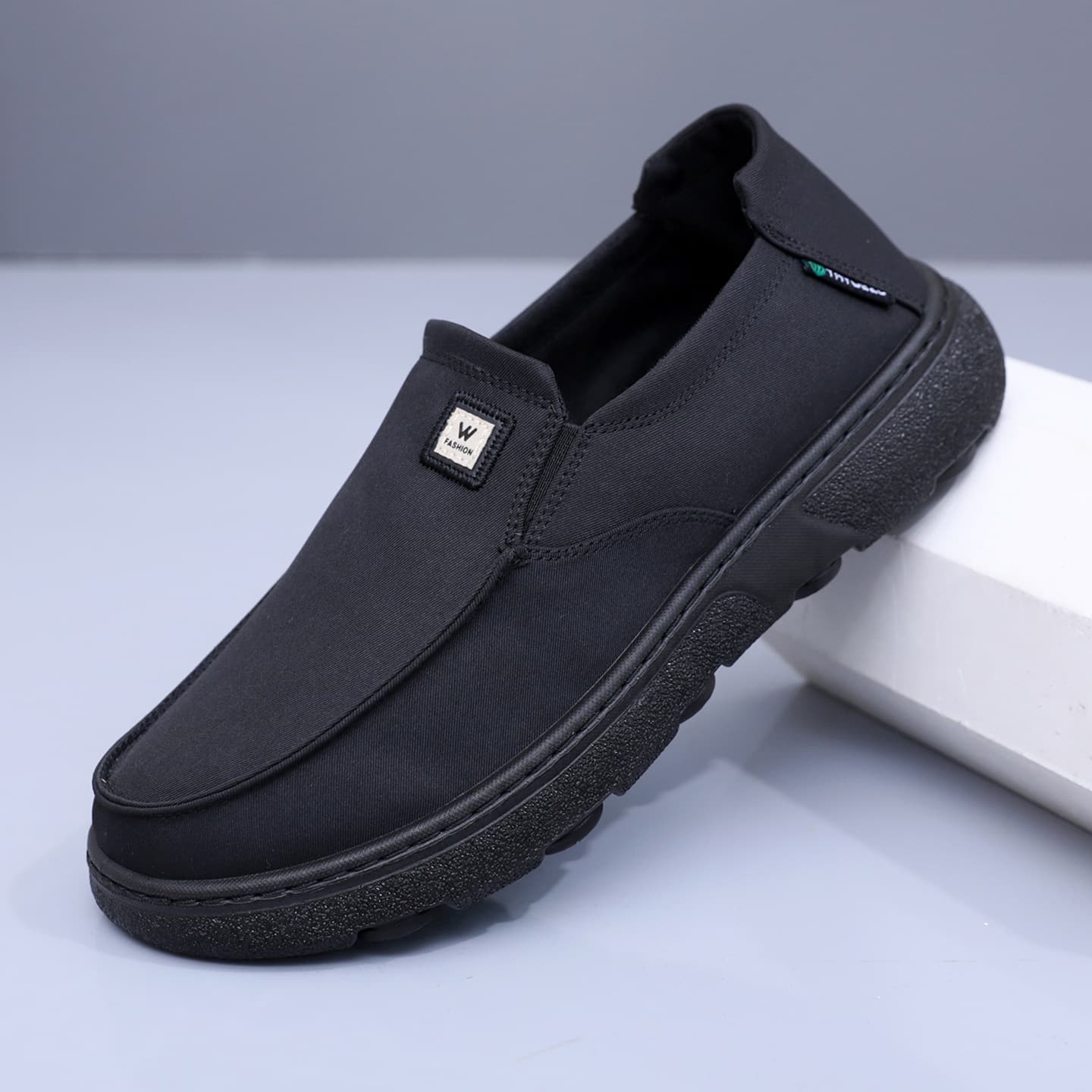 Shoes for men 2026 spring new cross-border comfortable soft-soled canvas shoes one-leg casual versatile non-slip lazy shoes