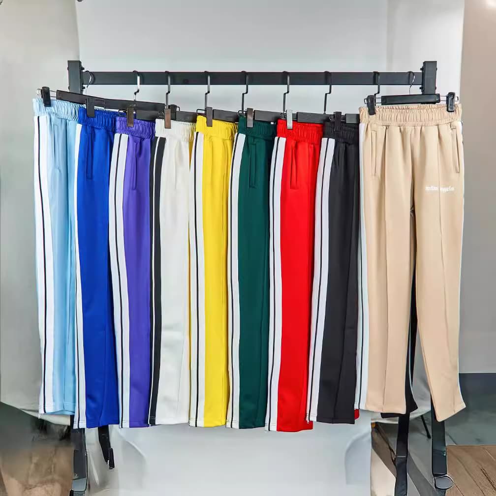 Correct Version Palm Angel Casual Pants High Street School Pants Zipper Hem Sports Drawstring Long Pants