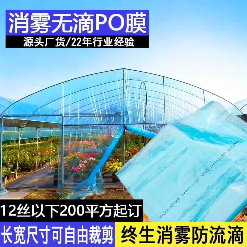 Manufacturer of double-layer plastic sheeting (PO film, PE film), drip-free film, thickened transparent agricultural insulation greenhouse film
