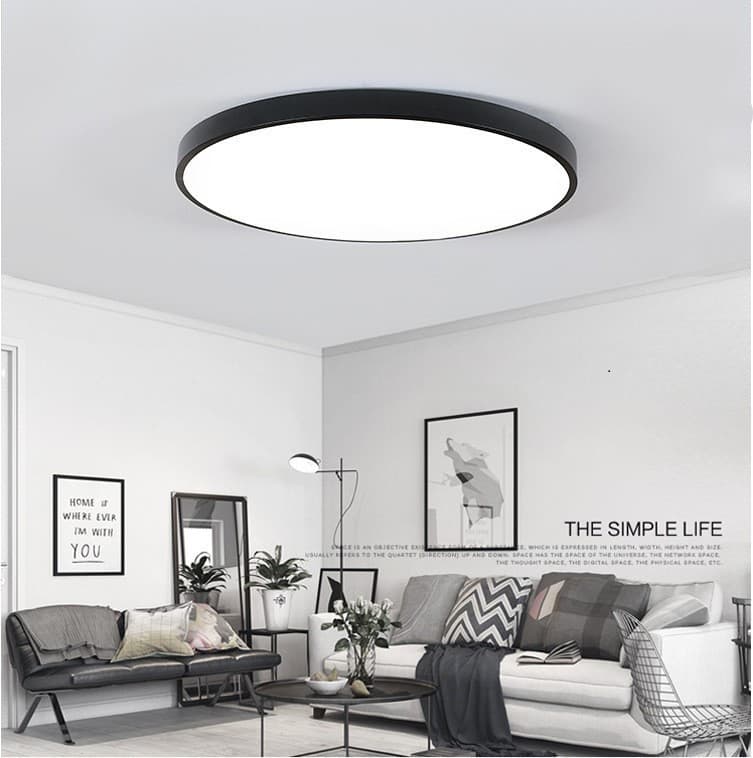 Round ultra-thin iron ceiling light for living room, bedroom, balcony, iron art ceiling light, factory wholesale