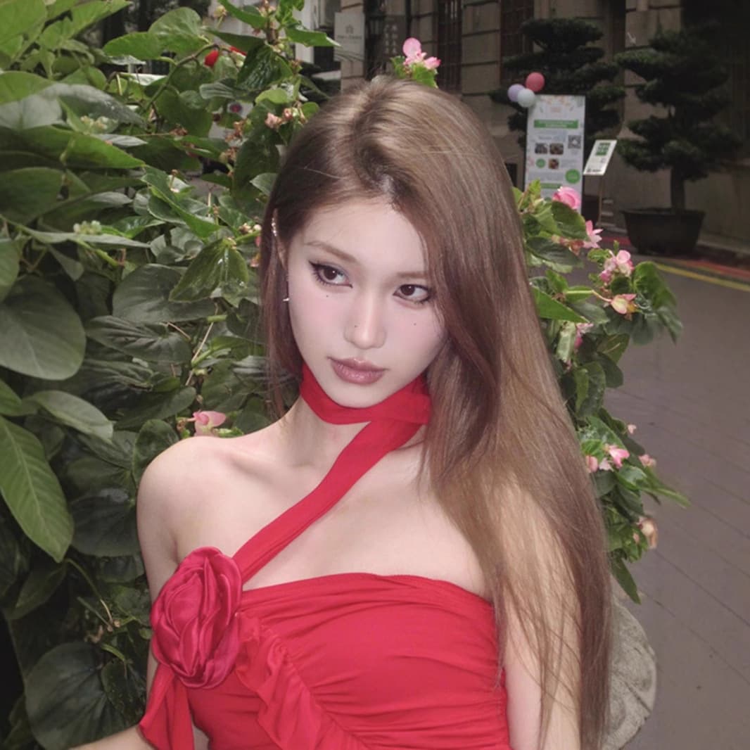2024 Korean new style thin, sweet and cool hot girl style sexy irregular three-dimensional flower design tube top