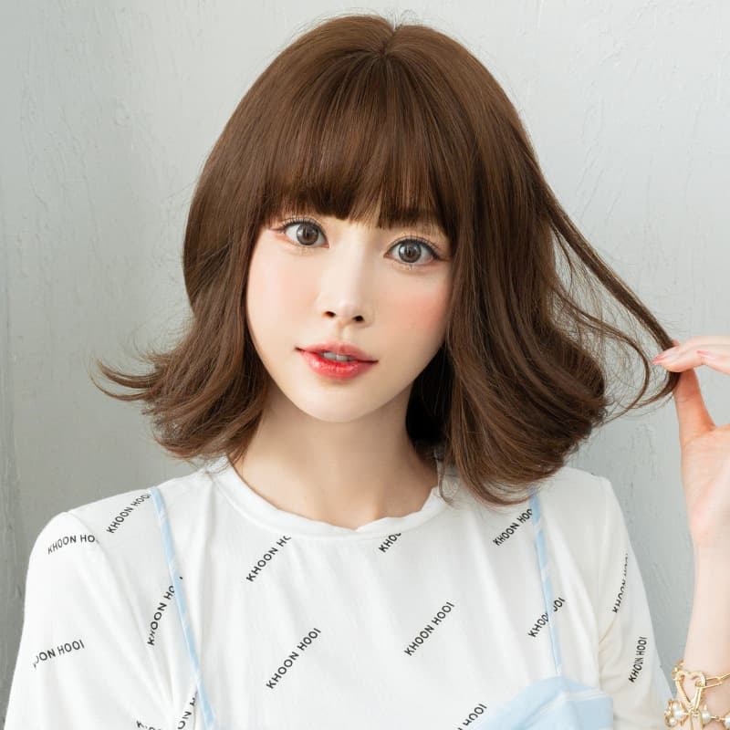 Factory Wholesale Women's Short Wig, Pear Blossom Style, Lazy Shoulder-Length Hair, New Trendy Natural Wig