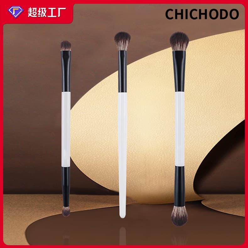 Cross-border new product double-headed professional makeup brush set synthetic blending brush eye shadow makeup brush set Cangzhou makeup brush