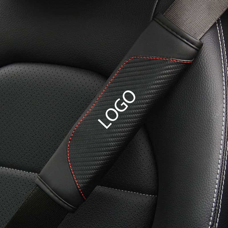 Car Seat Belt Shoulder Protector Pad Universal Stitching Style Interior Decorative Colored Pad
