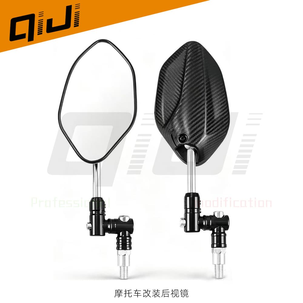 Cross-border Universal Philippines Electric Vehicle Motorcycle Short Stem Flat Rearview Mirror Motorcycle Modification Universal Rearview Mirror