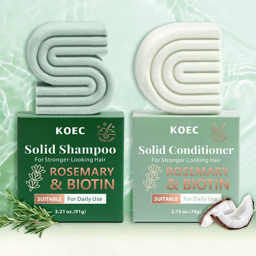 KOEC Rosemary Biotin Shampoo and Conditioner Soap Nourishing Deep Clean Oil Control Set Cross-border Bestseller