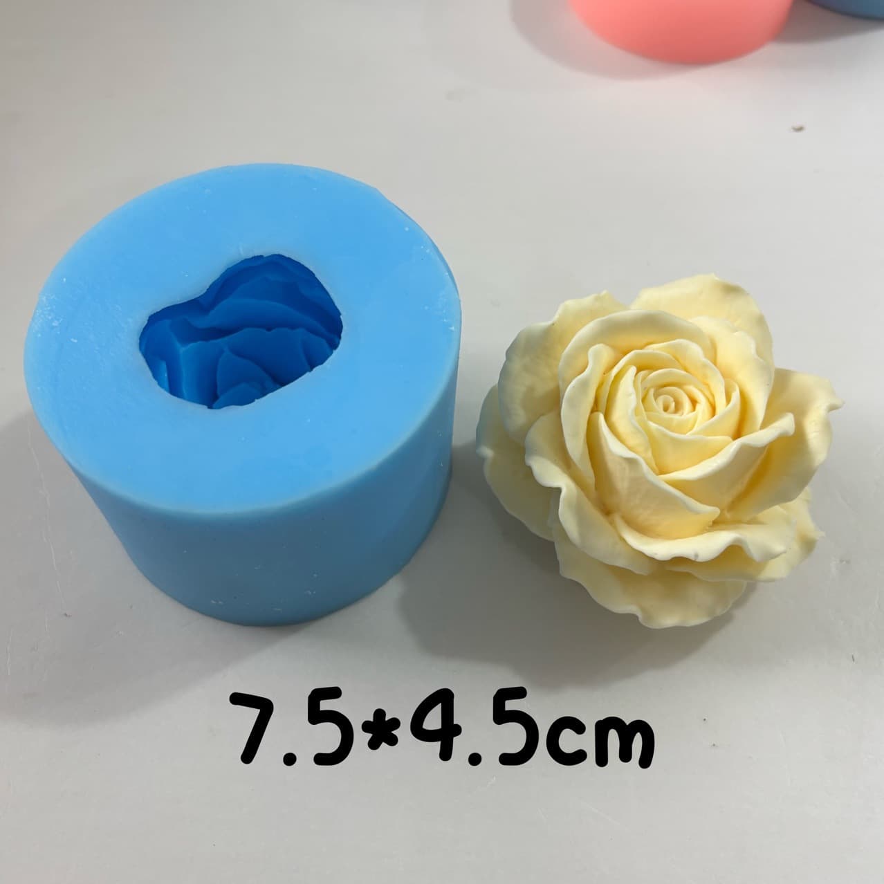 Large Rose Shape Liquid Silicone Mold DIY Aromatherapy Plaster Candle Mold Epoxy Resin Mold Flower Mold