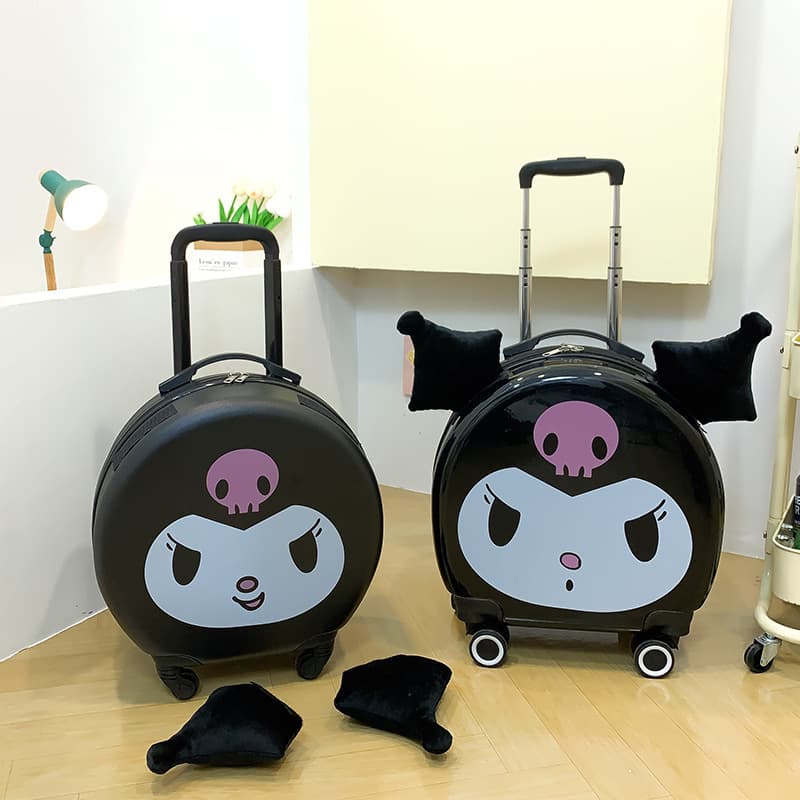 Children's Suitcase for Boys and Girls Small 18-inch Cartoon Trolley Case Universal Wheel Cute Travel Luggage Kuromi Pull Suitcase