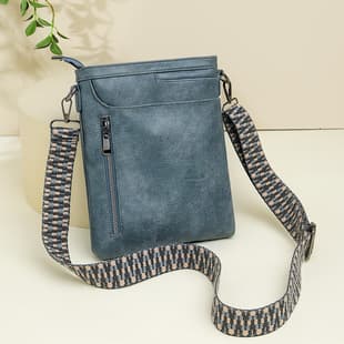 Cross-border Vintage Phone Coin Purse for Women, Large Capacity Retro Soft Leather Shoulder Crossbody Bag, Multi-pocket Wide Strap Women's Bag