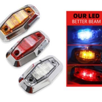 2LED piranha rhombus side lights truck van trailer side lights signal lights plating frame car signal lights car lights