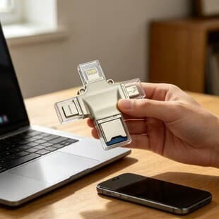 OTG Adapter USB 3.0 to Type-C Android 3-in-1 Multi-Function Interface for USB Drive, Phone and Computer Connection