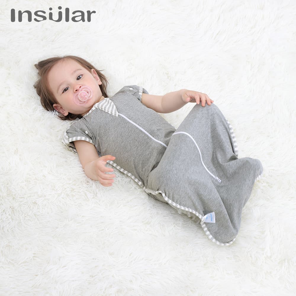 Yinxiuli Four Seasons Baby Anti-Startle Swaddle Blanket Baby Pure Cotton Elastic Swaddle Blanket Sleeping Bag with Detachable Sleeves (Cross-border Equipped)