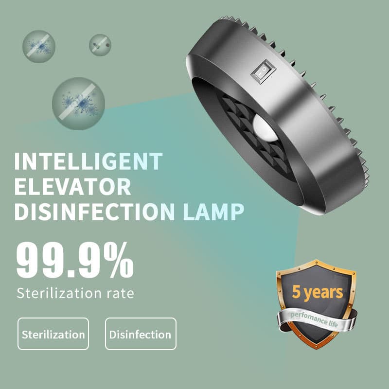 Disinfection Lamp for Elevators, Kitchens, and Bathrooms, UV Light for Virus Elimination and Sterilization, Low-Temperature UV Sanitizing Lamp