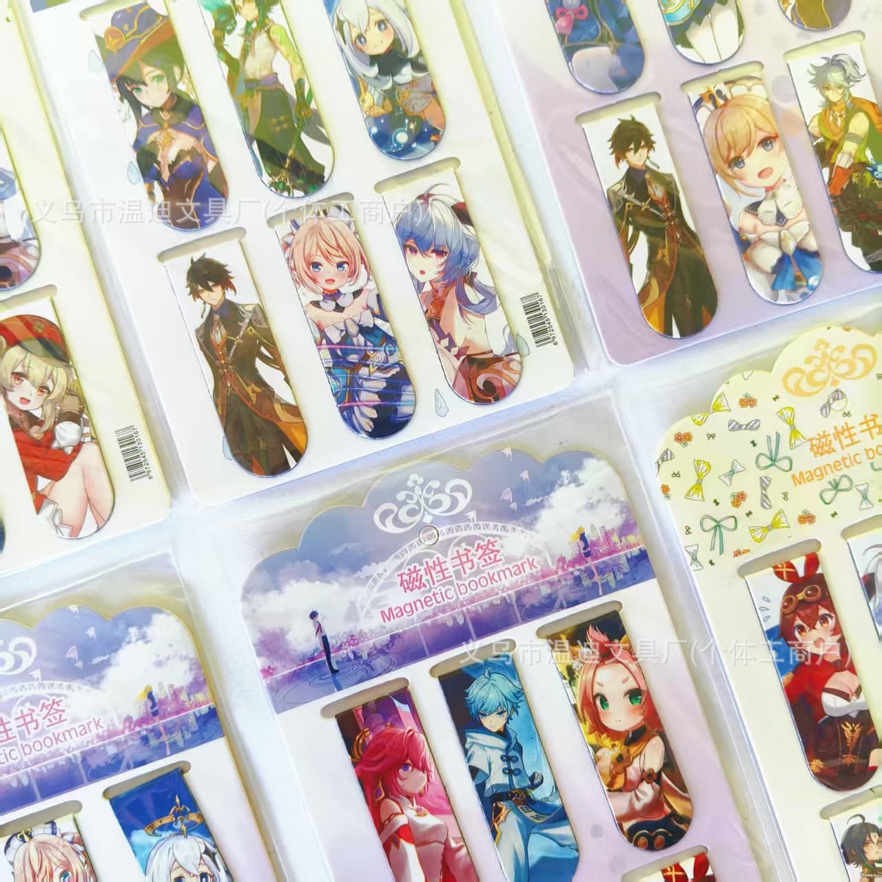 Genshin Impact Magnetic Bookmark Creative Cultural Gift Reward Student Stationery Ganyu Yae Miko Sticker