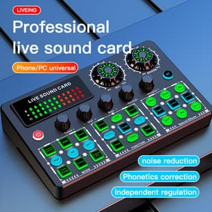 V99 English Live Streaming Sound Card for Singing, Mobile K Song Recording, Computer Podcast, High Sound Quality