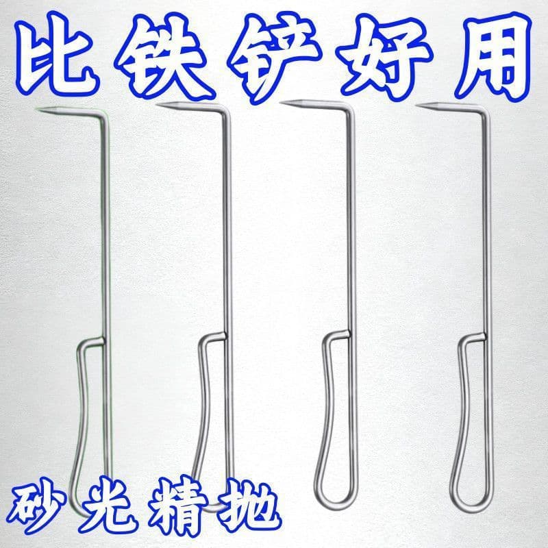 Stainless steel single-claw root hook root hook potted bonsai maintenance tool ripper single-tooth rake hook gardening supplies