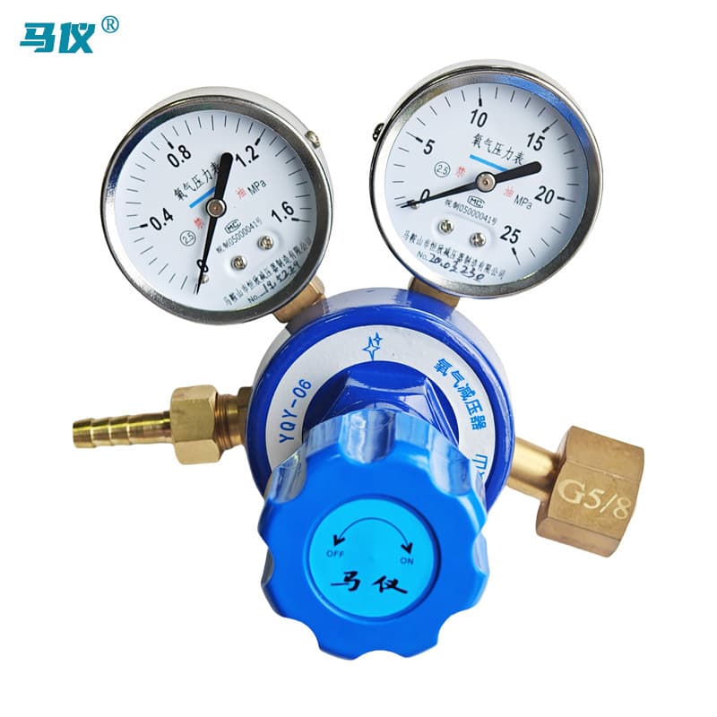 Factory Supply Spot Propane Acetylene Carbon Dioxide Regulator Valve YQY-07 Argon Nitrogen Hydrogen Oxygen Full Copper Regulator Gauge