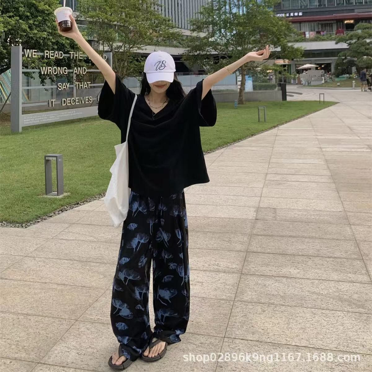 S sleep pants cotton silk women's summer plus size loose long pants pregnant women's pajamas women's pure rayon thin wide leg long single