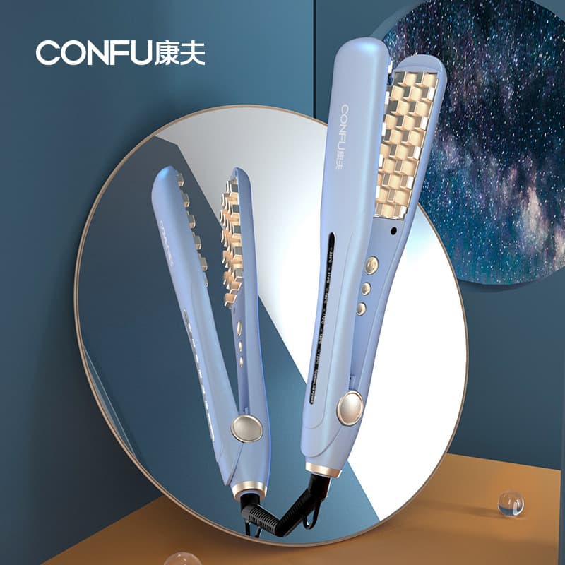 Kangfu Genuine New Corn Hair Crimper Small Teeth Salon Professional Adjustable Temperature Electric Hair Straightener