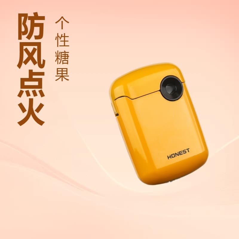 Baicheng Xiaodu Windproof Direct-Flame Lighter Personality Candy Color Lighter Portable Gift for Men and Women Birthday