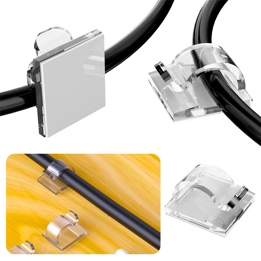 Factory Direct Wire Clips, Self-Adhesive Backing, No-Drill Cable Fastener, Wire Management Clips
