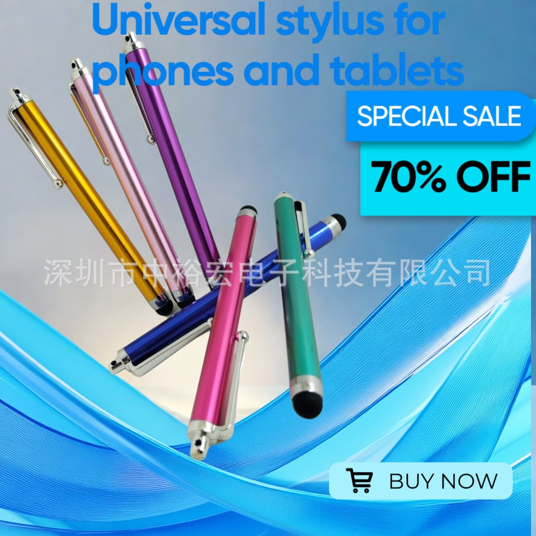 Universal Metal Capacitive Stylus Pen for Drawing and Touching Tablets and Mobile Phones Early Education and Painting