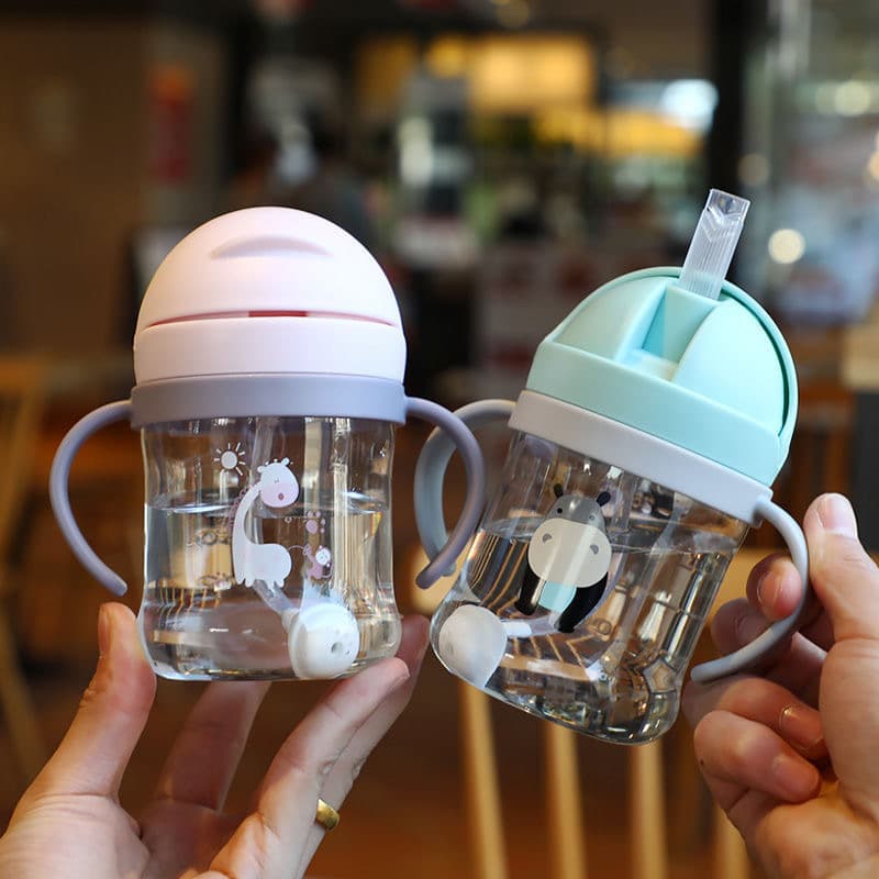 Kids Straw Cup, Baby & Mom Products, Wholesale for Foreign Trade, Kindergarten Toddler Training Cup, Baby-Specific, Children's Water Bottle