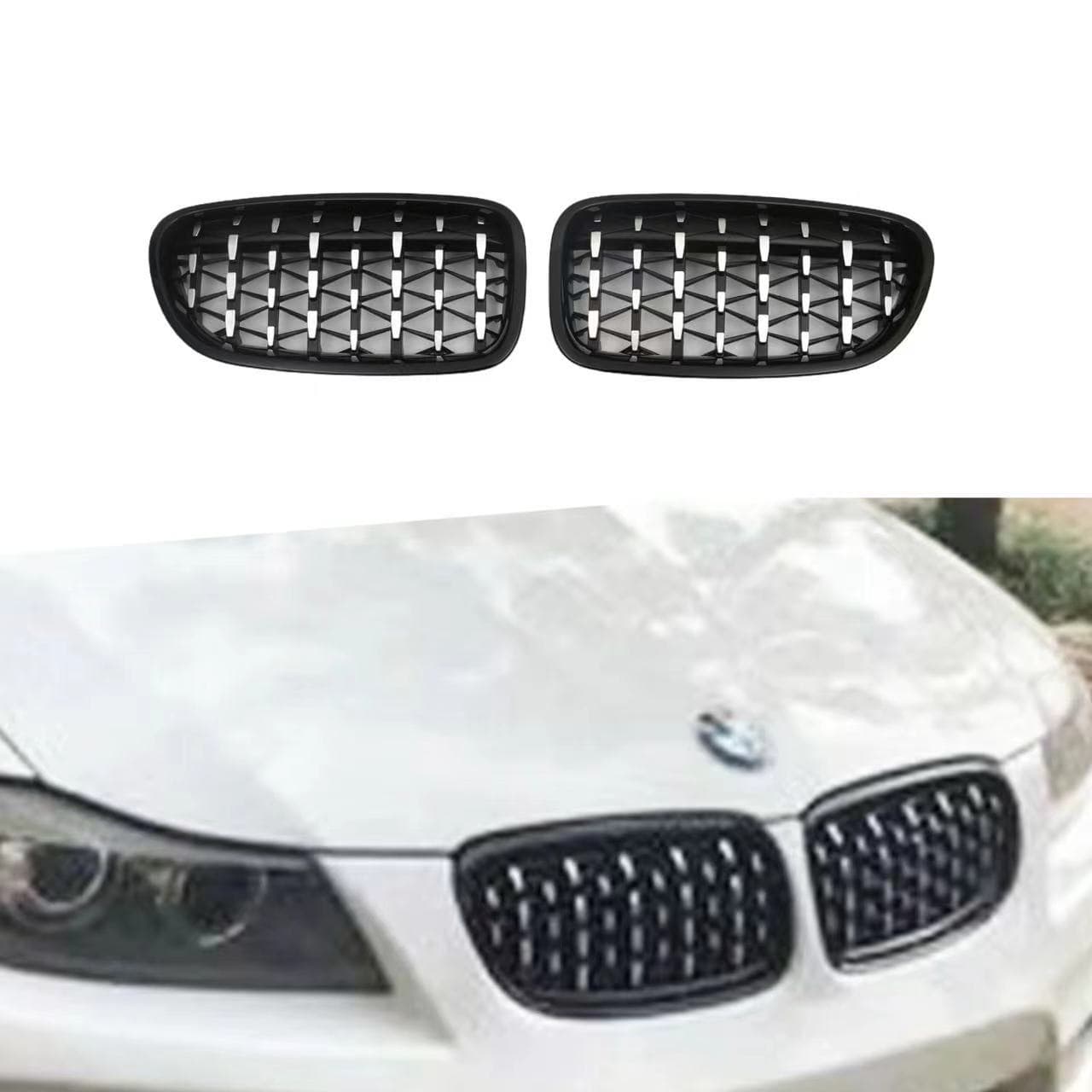 Replacement Grille for 2008-2011 BMW 3 Series E90 Late Model Meteor Style