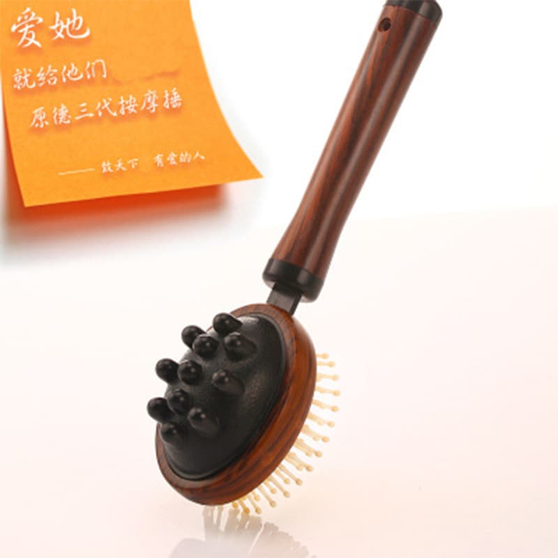 Taiwan Yuande Wooden Massage Hammer Cervical Massager Health Manual Tapping Mini Heart-Shaped Massage Hammer