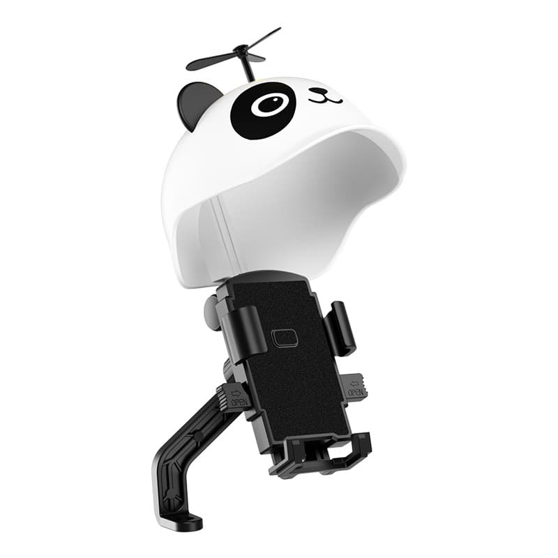 Bicycle Phone Mount, Shockproof and Rainproof for Electric Bikes and Motorcycles, Cute Helmet-Shaped Phone Navigation Holder