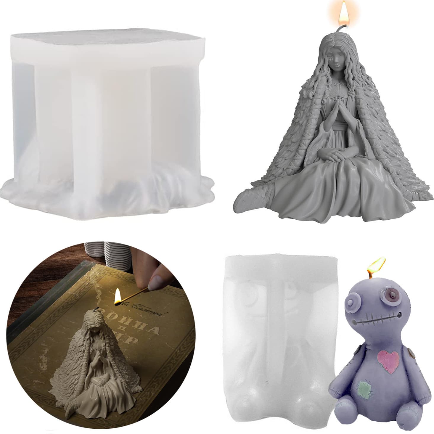 Halloween Master Lanny scented candle silicone mold handmade soap diy patch ragdoll plaster ornaments
