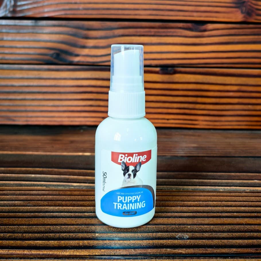 Bioline Puppy Training Spray 50ml Pet Supplies Potty Training Aid Puppy Training Spray
