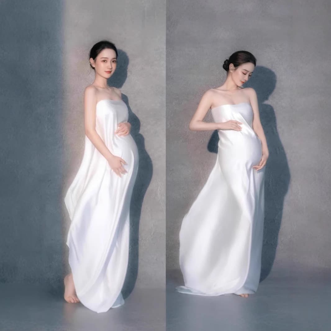 New Fashionable Maternity Photo Dress for Studio Photography, Pregnancy Portrait Gown