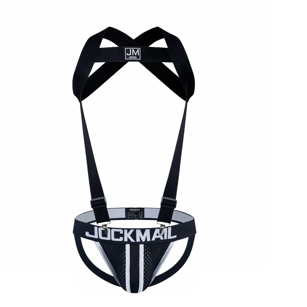 Men's Sexy Underwear Thong Adjustable Straps Elastic Shoulder Straps with Clips Versatile Briefs