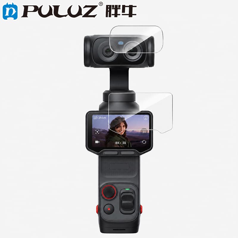 PULUZ Fat Cow Compatible with Insta360 Luna Ultra Action Camera HD Tempered Glass Screen Protector