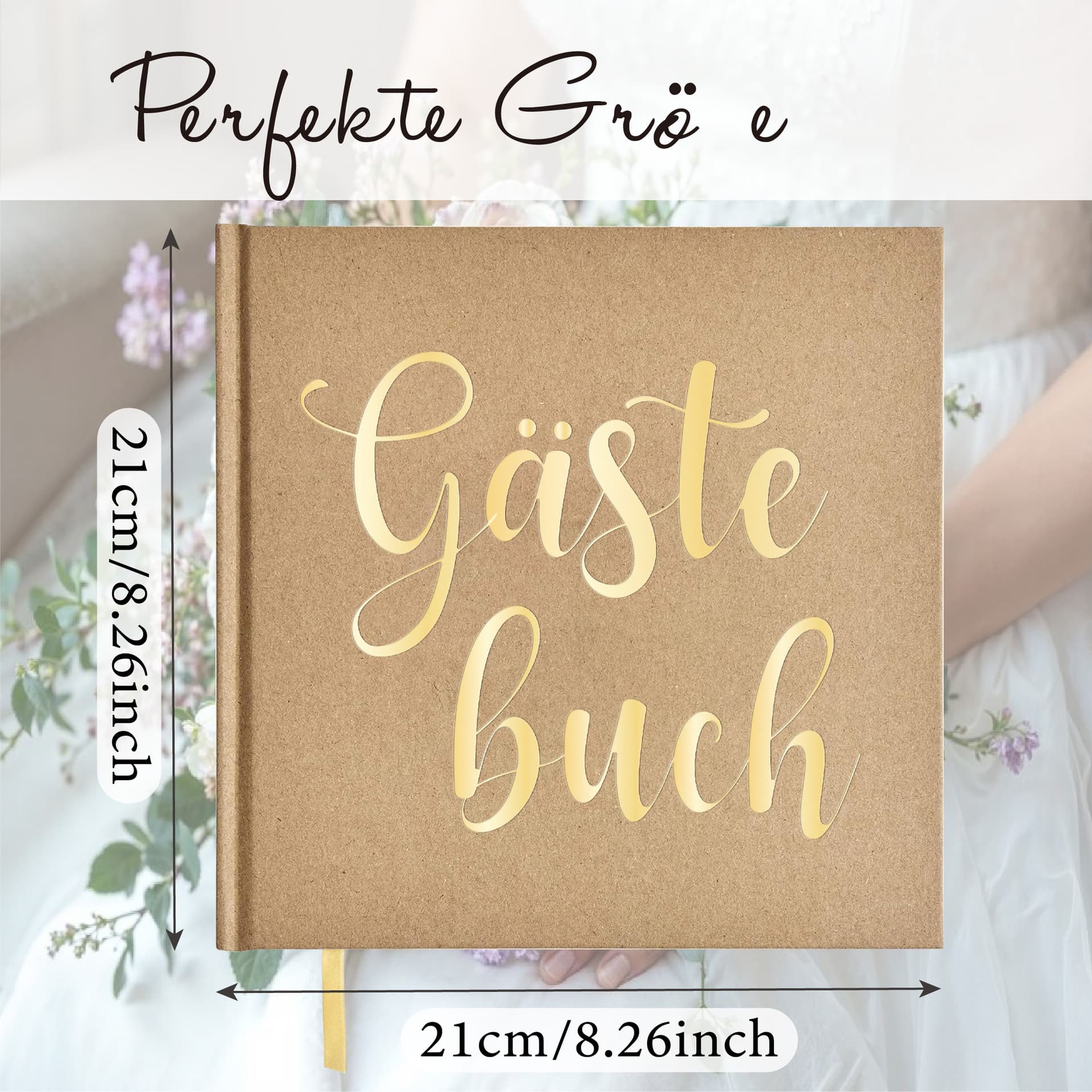 Amazon Guest Book Wedding Memory Book Gold Foil Linen Birthday Party Guestbook