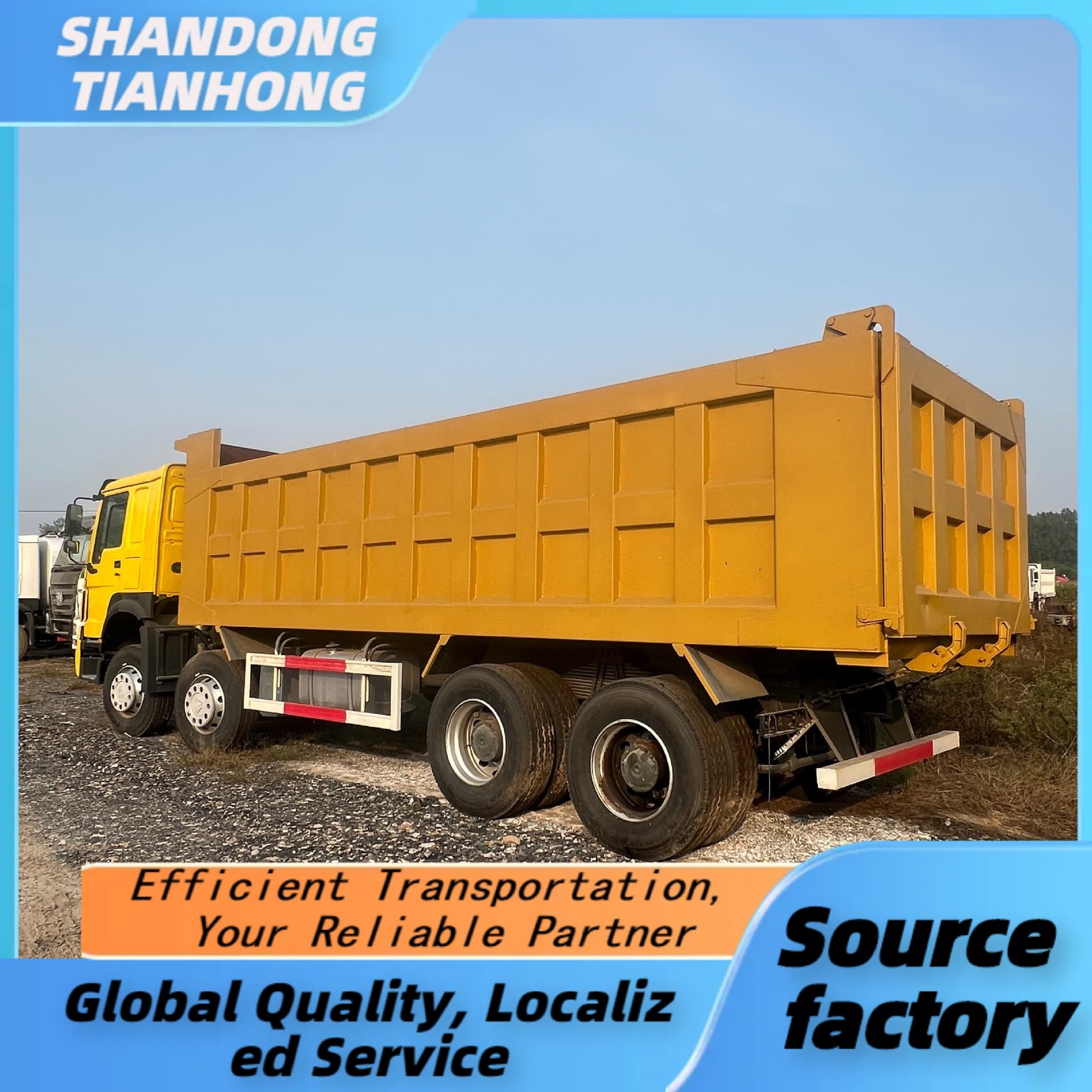 Factory direct supply of cross-border remanufactured 12-wheel HOWO 8x4 tractor-dump trucks from China National Heavy Duty Truck Group.