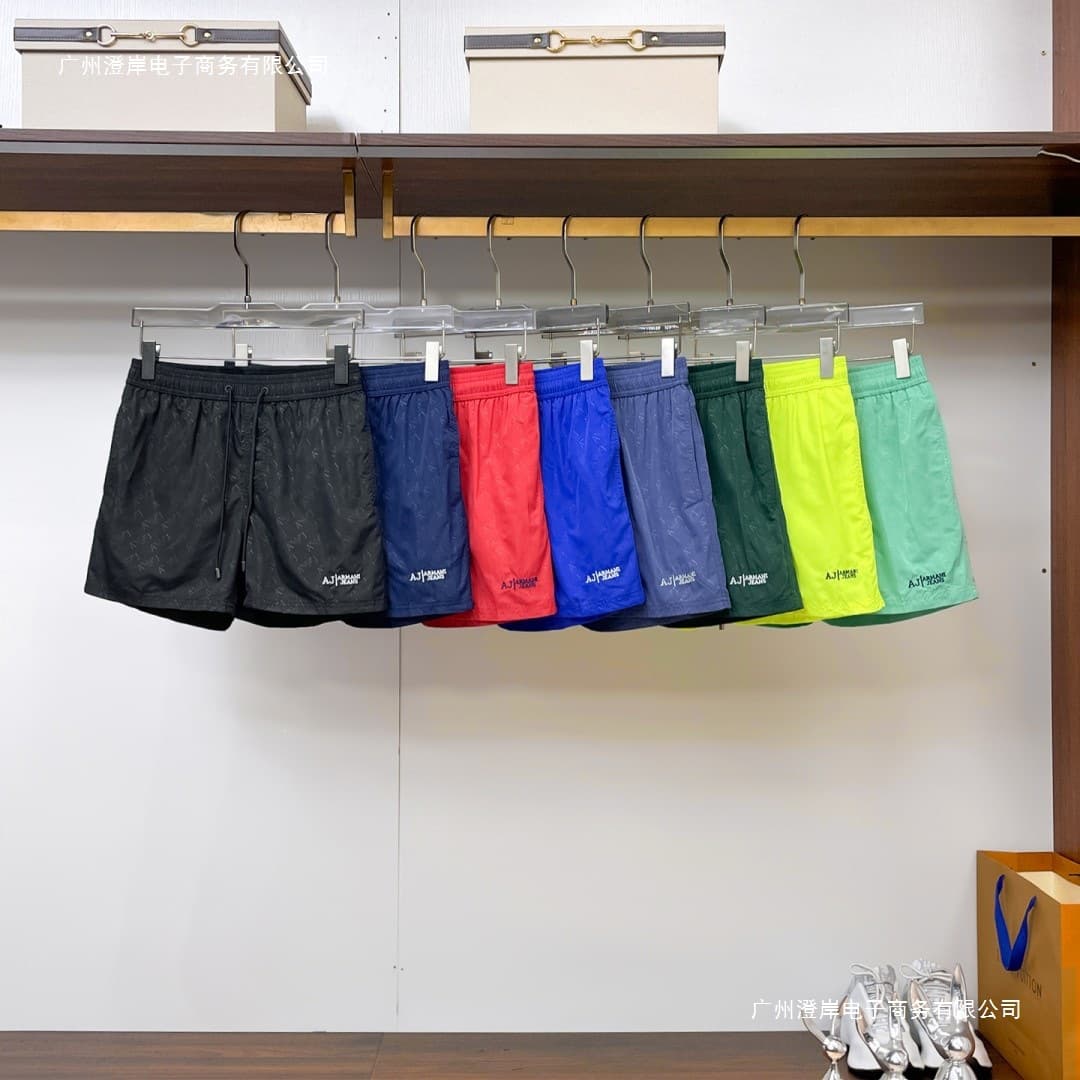 Fashion Casual Beach Shorts Men's Embroidery Sports Fitness Running Beach Hot Spring Quick Dry Shorts Drop Shipping